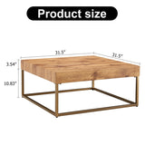 ZUN Modern rectangular coffee table, dining table. MDF desktop with metal legs. Suitable for restaurants W1151119521