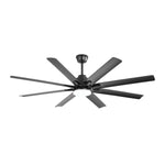 ZUN 66 Inch Modern Ceiling Fan With Dimmable Led Light 8 ABS Blades Smart Remote Control Reversible DC W882P146899