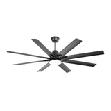 ZUN 66 Inch Modern Ceiling Fan With Dimmable Led Light 8 ABS Blades Smart Remote Control Reversible DC W882P146899