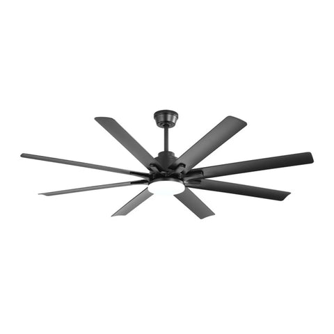 ZUN 66 Inch Modern Ceiling Fan With Dimmable Led Light 8 ABS Blades Smart Remote Control Reversible DC 22648574