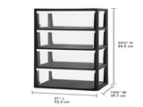 (2 pack) Wide 4 Drawer Tower, Plastic Storage Organizer with Removable Clear Bins, Easy to Assemble 51815034