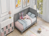 Twin Size Wood Daybed/Sofa Bed, Gray WF297689AAE