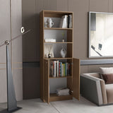 2-Door Bookcase with Upper Shelves B097P296881