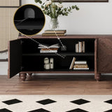 ZUN 70"-90" Extendable TV Cabinet, Modern Entertainment Center with Storage and Adjustable Shelves, Mid W1435P190370