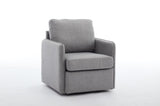 ZUN Swivel Accent Chair, Comfy single Sofa chair with storage, Modern arm chair for Living Room, Fabric W2606P187687