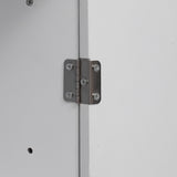 K&K 56.5'' Kitchen Island with Drop Leaf, Power Outlet, Embossed Vertical Stripe Rolling Kitchen N707P263094W