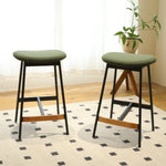 ZUN Modern Set of 2 Bar Stools Comfortable & Stylish Counter Height and Bar Height Bar Stools,Soft 34058011