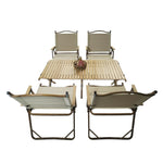 ZUN Multi-Function Foldable and Portable Dining Set, 1 Dining Table & 4 
Folding Chairs, Indoor and 24892457