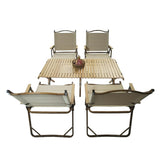 ZUN Multi-Function Foldable and Portable Dining Set, 1 Dining Table & 4 
Folding Chairs, Indoor and 24892457