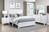 Modern White Finish 1pc Dresser of 6x Drawers Black Hardware Wooden Bedroom Furniture B011P146408