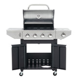 Propane Grill 4 Burner Barbecue Grill Stainless Steel Gas Grill with Side Burner and Thermometer for 57948567
