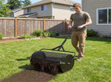 24" Lawn Topdressing Spreader with 0.75"0.5" Mesh, Compost Spreader for Soil Sand Fertilizer Black 21919804