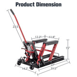Hydraulic Motorcycle Jack, 1500 LBS Capacity Foot-Operated Motorcycle Table, ATV Scissor W1422136704