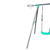 XNS076 blackish green interesting four function swingset with face to face metal plastic safe swing W1711110906