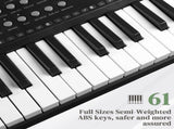 GEP-203 61 Key Keyboard with Piano Stand, Piano Bench, Built In Speakers, 48807478