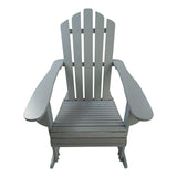 Reclining Wooden Outdoor Rocking Adirondack chair,walnut W49591475