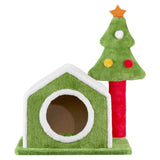 24in Christmas Cat House Cat Bed Cave, Soft Plush Christmas Nest Holiday Decor for Indoor Cats 64956948