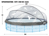 12 Foot Round Multifunctional All Weather Cover Pool Dome Enclosure for Outdoor Pools, Compatible 05357598