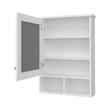 White Medicine Cabinet with Door and Included Mirror B062P252176