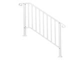 Handrails for Outdoor Steps, Iron Handrail Fits 3 Step, Transitional Handrail with Installation Kit, 75309135
