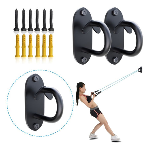 ZUN 3-piece wall-mounted exercise anchor, resistance band wall hook, home gym installation anchor, 43759579