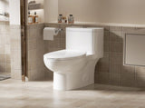 1.1/1.6 GPF Tornado Flush One-Piece Toilet with Comfort Chair Seat ADA Height 17",Powerful & Quiet W3192P412959