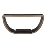 ZUN ACME Maceo Console Table, Black & Gold Finish AC01924