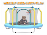 55-inch Trampoline for Kids Indoor & Outdoor Small Toddler Trampoline with Basketball Hoop 04726113