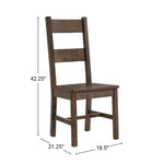 ZUN Set of 2 Wooden Dining Chairs in Rustic Golden Brown B016P223112