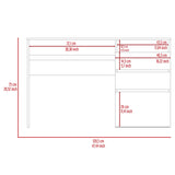 ZUN Black Wengue 3-Drawer 1-Shelf Computer Desk B06280257