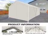 Carport, 1220 Heavy Duty Portable Carport Garage Tent for Outdoor Storage Shelter white 13309588