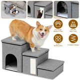 Dog Stairs for Bed and Couch 42cm H, Foldable Dog Stairs for Small Older Dogs Cats, 4 in 1 66767320