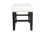 26-inch Backless Warm-toned ivory Leather Counter Stool 74493.00IVR