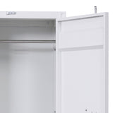 White Wardrobe with Full-length Container Lock B062P185726