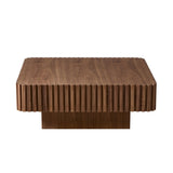 35.43 Inch Modern Handcraft Drum Table Square Table for Living Room,Small Wooden W2582P306971