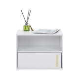 ZUN Set of 2 Wall-mounted Wooden Nightstand, White W2181P190821