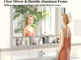 48X30 Medical Cabinet with Mirror, suitable for bathroom, wall-mounted bathroom mirror, with storage W708P581229