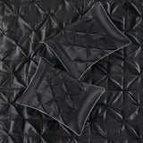 7 Piece Tufted Comforter Set Black King B03596936