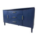 Stylish and Functional 2-Door 3-Drawer Cabinet with Carved Effect, for Bedroom,Living W757P144374