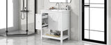 ZUN 30" Bathroom Vanity with Sink Top, Bathroom Vanity Cabinet with Two Doors and One Drawer, MDF WF317782AAK