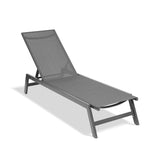 ZUN Outdoor Chaise Lounge Chair,Five-Position Adjustable Aluminum Recliner,All Weather For 49712160