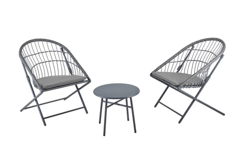 ZUN Patio wicker indoor outdoor sectional sofa set 3pcs for patio porch garden W349142367