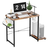 ZUN 32 inch home office desk, gaming computer desk with console, modern minimalist style computer desk, 23999271