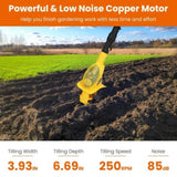 Cordless Electric Garden Tiller Cultivator With 20V Rechargeable Battery 3.93In Width 6.69In Depth 42519816