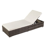 ZUN Oshion Outdoor Leisure Rattan Furniture Pool Bed / Chaise -Grey 69458607