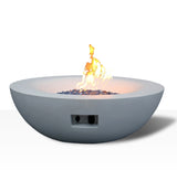 42 Inch Outdoor Concrete Propane gas Fire Pit bowl in Antique white color W2620P182362
