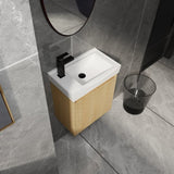 20" Wall-Mounted Bathroom Vanity with Ceramic Sink, Storage Cabinet with Doors,Bathroom Cabinet Set W1972P196394