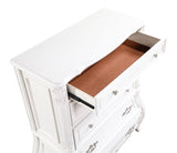 Opulence Modern Style 5-Drawer Chest Made with Wood in Pearl White B009P240964