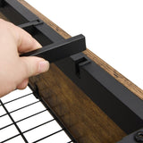 Full Size Bed Frame, Storage Headboard with Charging Station and 4 Storage Drawers,LED Lights , W311P187977