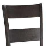 Distressed Walnut Ladder Back Side Chairs B062P182729